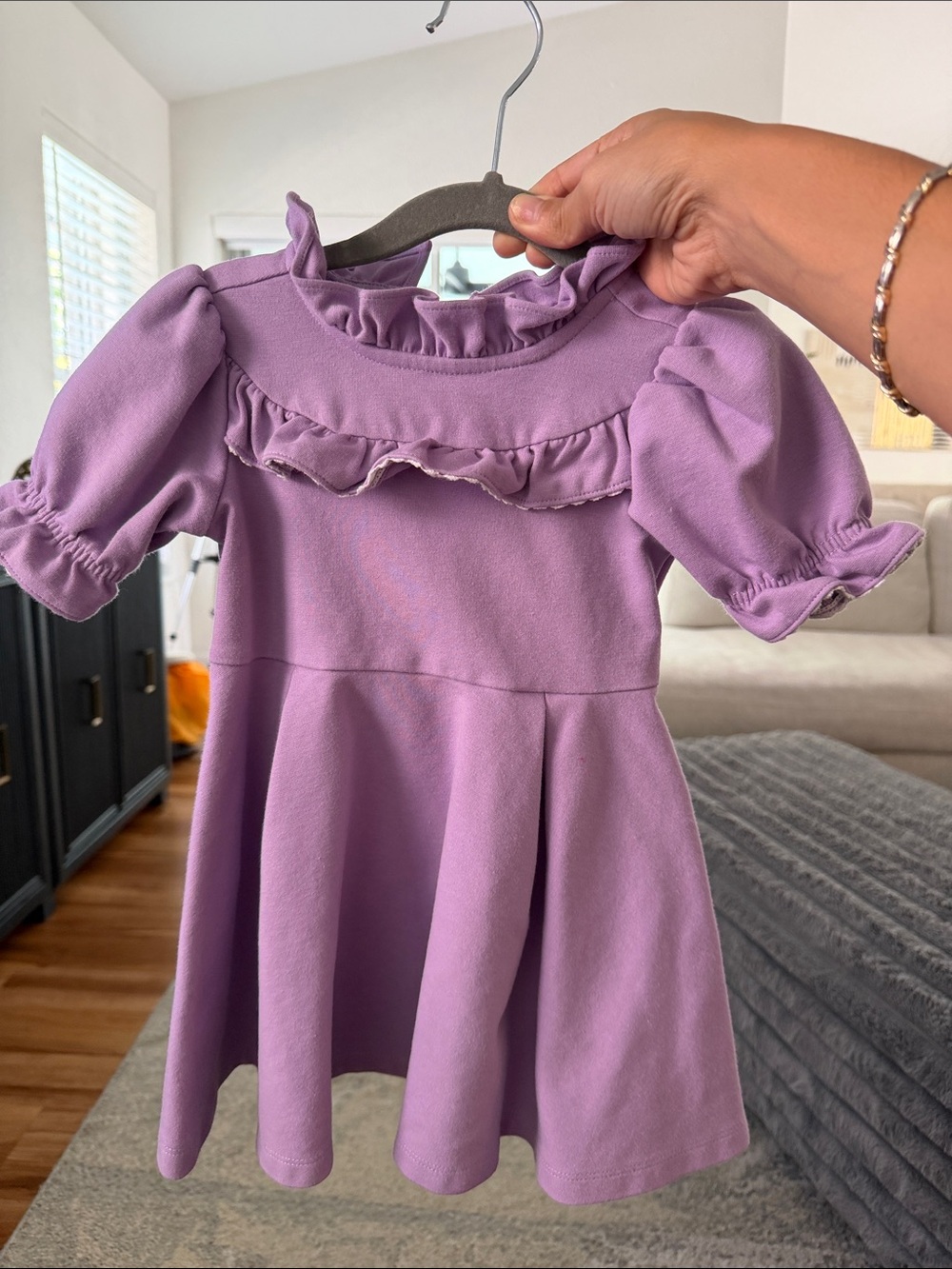 Janie and Jack Girls' Lavender Ruffle Dress